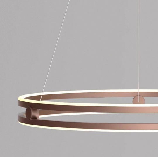 Светильник подвесной бронзовый Elythrix, металл, трос 120 см, 100*7.5 см, LED