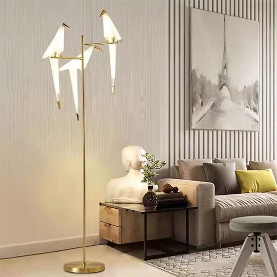 Торшер золото Shadof Three, 52*160 см, LED, металл, 6 Вт