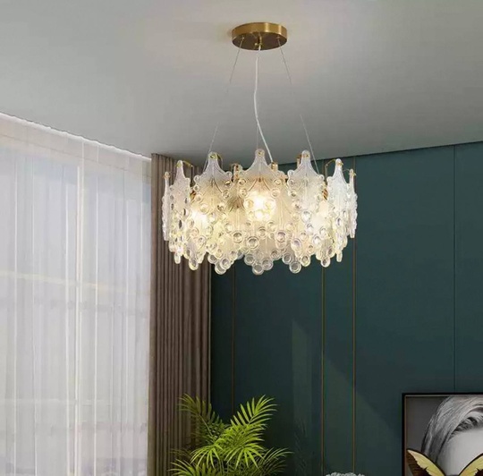 Люстра подвесная, медный, стекло, MELODY 60*24, металл, E14.