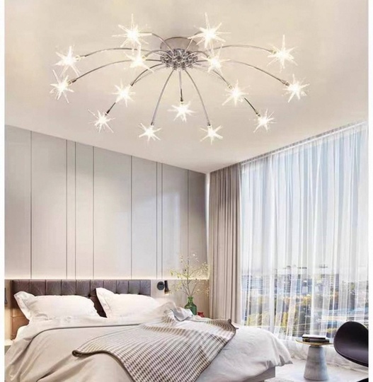 Люстра серебряная Elymbra, металл, стекло, 70*18 см, G4