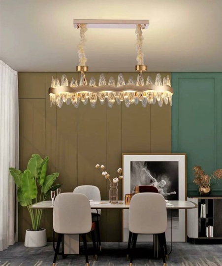 Подвесной светильник MEHMED 100*30, золотой, стекло, LED.