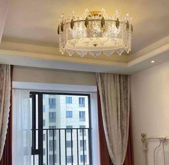 Люстра подвесная, медный, стекло, FRIENDSHIP 60*23, металл, E14.