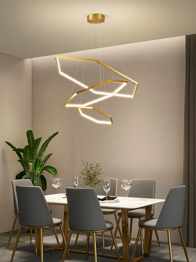 Люстра подвесная, медь, ПММА, BISCUIT 40*60*80  металл, LED.