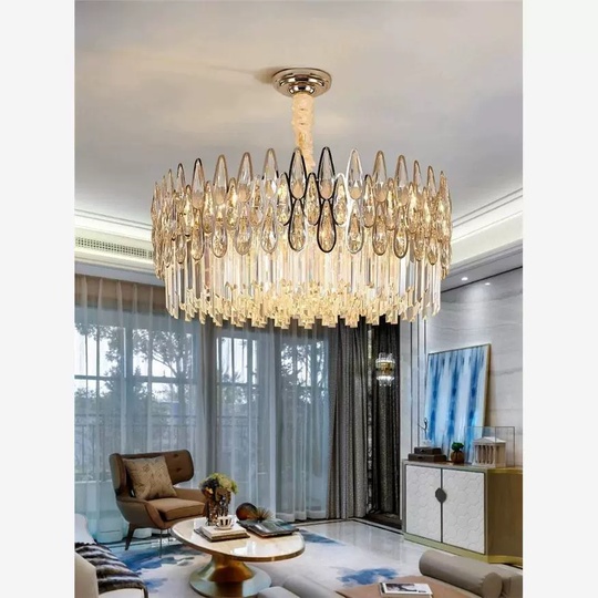 Подвесной светильник ADALET 100*27, золотой, стекло, металл,  Е14.