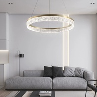 Люстра подвесная, медь, ПММА, ABDUL 40*8, металл, LED