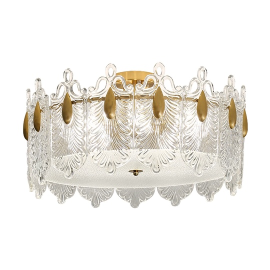 Люстра подвесная, медный, стекло, FRIENDSHIP 50*23, металл, E14.