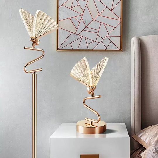 Торшер бабочка Butterfly, 30*156 см, LED, металл, 7 Вт
