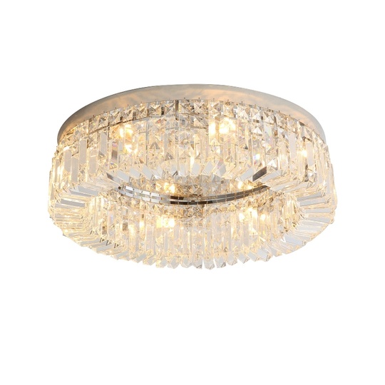 Потолочный светильник, серебро, кристалл, ABIGAIL 100*15 металл, E14.