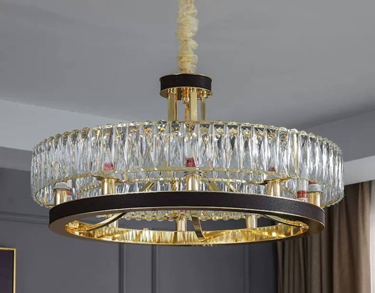 Люстра подвесная BILGEHAN 60*35 золото, кристалл, металл, LED.