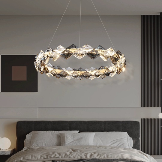 Люстра подвесная, медный, кристалл, AYSE 60*60, металл, LED.