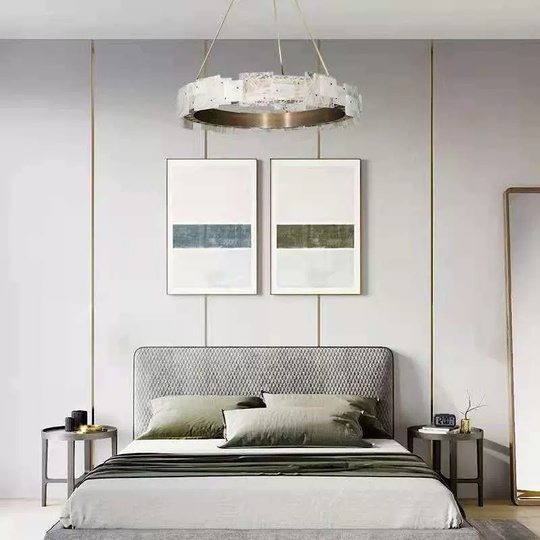 Светильник подвесной бронзовый Alveris, металл, трос 100 см, 100*18 см, LED