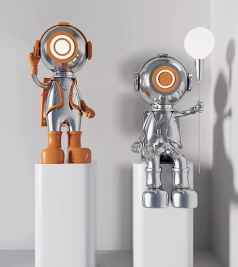 Торшер хром Elvynix, 55*48*100 см, LED, E27, смола со стекловолокном, 5 Вт