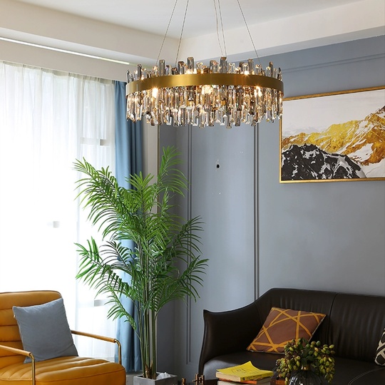 Люстра подвесная, медный, кристалл, BEAUTIFUL 60*25, металл, E14.