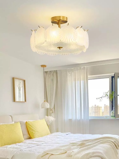 Люстра подвесная, медный, стекло, MURMURING 40*23, металл, E14.