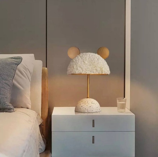 Настольная лампа MIKI 46*29, металл, смола, бежевый