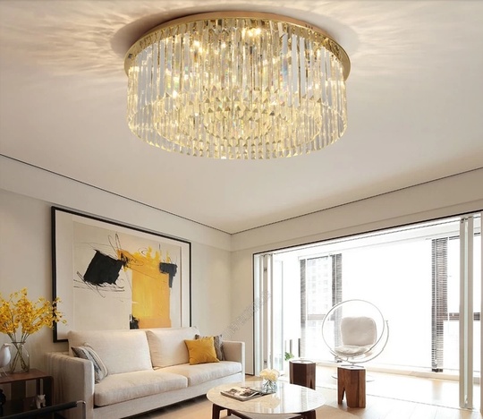 Потолочный светильник, медь, хрусталь, CINNAMON 100*20 металл, Е14.