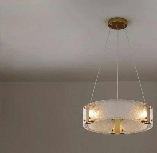 Люстра подвесная, золото, стекло, CHAIM 80*10, металл, LED