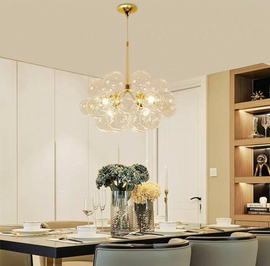 Люстра подвесная, белый, стекло, ABEY 65*70, металл, Е27