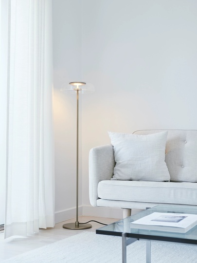 Торшер золото Glint, 23*23*120 см, LED, металл, 10 Вт